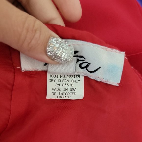 Patra Vintage Classy Red Dress ~ Knee Length ~ Sz 10 ~ Lined ~ Sleeveless - Picture 5 of 5